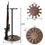 Amoard Heavy Solid Wood Rifle & Shotgun Holder, Up to 12 Gun Capacity Display Storage with Soft Padding, Indoor Gun Racks (Walnut Upgrade) amoard