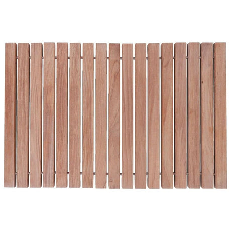 Nordic Style Teak Shower and Bath String Mat - Indoor and Outdoor Use - Non-Slip Wooden Platform for Sauna, Pool, Hot Tub Flooring Decor and Protector (Oiled Finish, 23.62" x 15.75") NORDIC STYLE TEAK