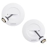 ECHOGEAR TV Cord Hider for Wall Mounted TV - Cable Management Kit Hides TV Wires - Includes 2 Pass Throughs, Locking Brackets, and Hole Saw Drill Attachment (White) ECHOGEAR