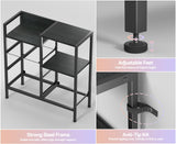 Furnulem Dresser for Bedroom Organization Fabric Dresser Units with 5 Storage Drawers Sturdy 2 Tier Shelf Large Space Dresser Bedroom Dresser for Hallway Entryway Dorm Black Furnulem