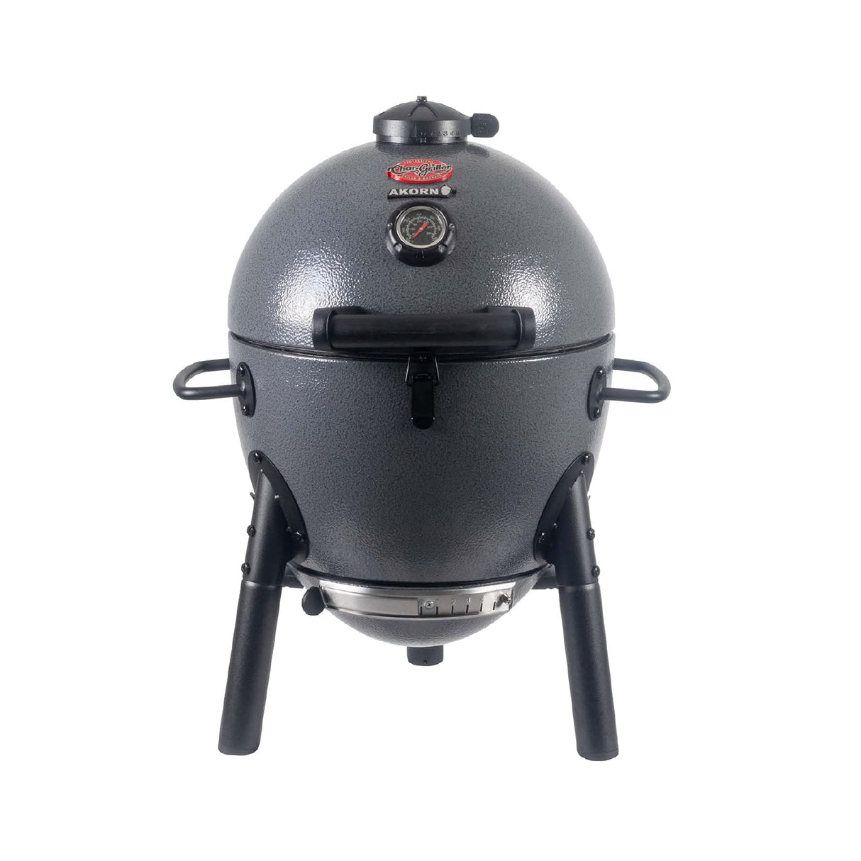 Char-Griller® AKORN® Jr. Portable Kamado Charcoal Grill and Smoker with Cast Iron Grates and Locking Lid with 155 Cooking Square Inches in Ash, Model E86714 Char-Griller
