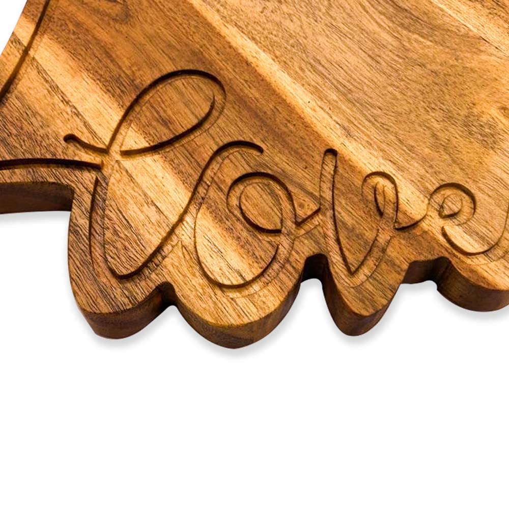 Affinity Decor Acacia Wood Valentine's Day Gift Cheese Cutting Chopping Charcuterie Board for cheese Platter Serving Try Plate (Love Heart Board 10.6"L x 11.6"W) - WoodArtSupply