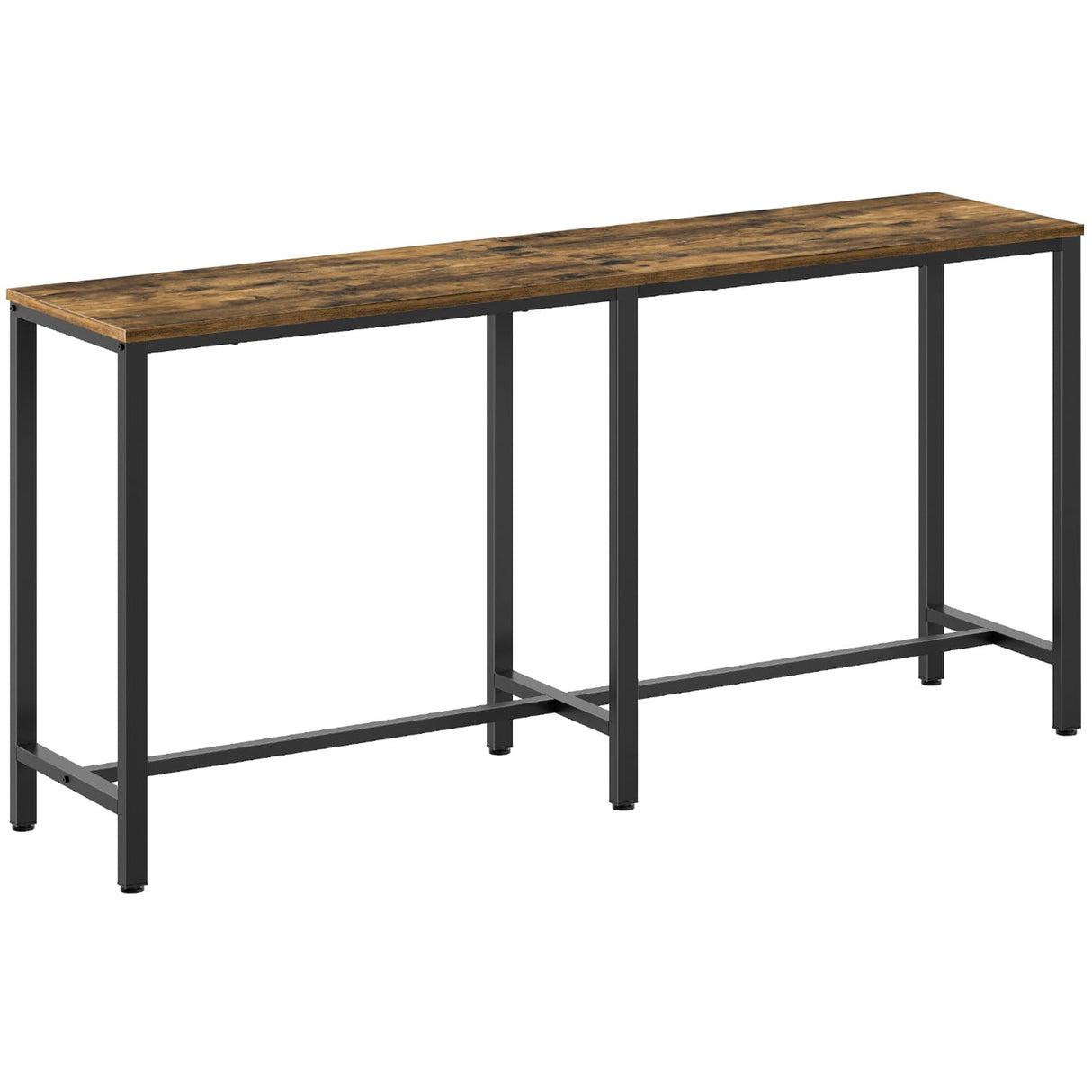 YATINEY 70.8" Long Bar Table, Counter Bar Height Table, High Top Table, Rectangular Hightop Table, Bar Pub Table, for Kitchen, Living Room, Dining Table, Entryway, Rustic Brown and Black BT08BR YATINEY
