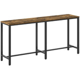 YATINEY 70.8" Long Bar Table, Counter Bar Height Table, High Top Table, Rectangular Hightop Table, Bar Pub Table, for Kitchen, Living Room, Dining Table, Entryway, Rustic Brown and Black BT08BR YATINEY