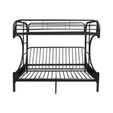 simple relax Metal Twin XL Over Queen Futon Bunk Bed in Black simple relax