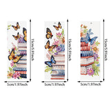 F-CANLAN 3 Pieces Acrylic Book Butterfly Diamond Painting Bookmark with Tassels, Flower Butterfly Diamond Art Book Marks, Crystal Rhinestones Diamond Painting Bookmark for Book Lover Beginner F-CANLAN
