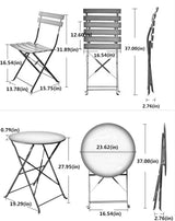Grand patio 3-Piece Bistro Set Folding Outdoor Furniture Sets with Premium Steel Frame Portable Design for Bistro & Balcony, Yellow Grand patio