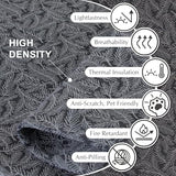 DECOLAB Free Standing Room Dividers, Fabric Room Separation Panels for Bedroom, Dressing Room, Home, Office, Restaurant, Scratch Resistance, 29"x65", Frost DECOLAB