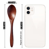 Hefild 7 PCS Small Wooden Spoons, 5.8 Inch Honey Spoons for Tea, Hardwood Wooden Honey Teaspoon for Coffee, Little Tiny Wood Spoons, Bamboo Table Spoon for stirring, Wooden Spoons for Utensils Set Hefild