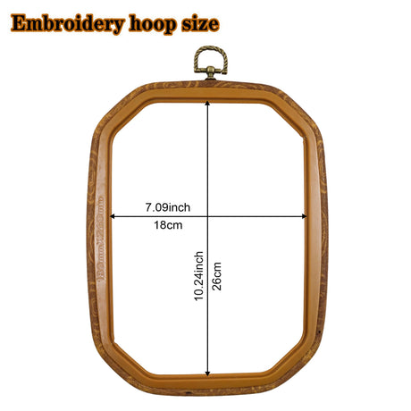 Resin Decorative Embroidery Hoop - 3 Pieces 10*7 inch Cross Stitch Hoops Set, Resin Embroidery Frame for Display Sewing Craft Hanging Ornament guofa