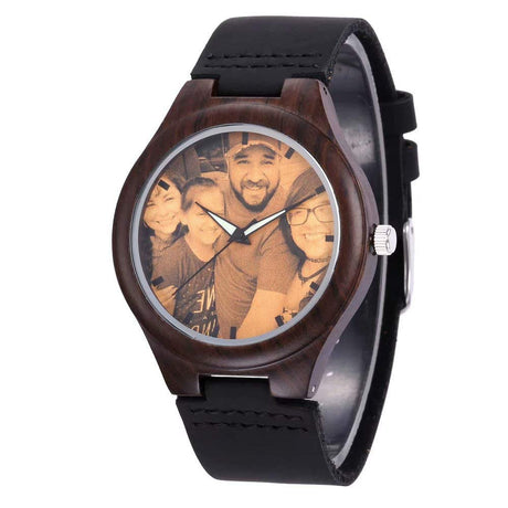 Godchoices Personwatch2-GODalized Wooden Watch with Photo Or Message Double-Side Engraving for Men Godchoices
