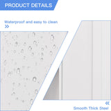 Yizosh Metal Garage Storage Cabinet with 2 Doors and 2 Adjustable Shelves - 35.5" Steel Lockable File Cabinet,Locking Counter Cabinet for Home Office,Garage,Gym,School (White) Yizosh