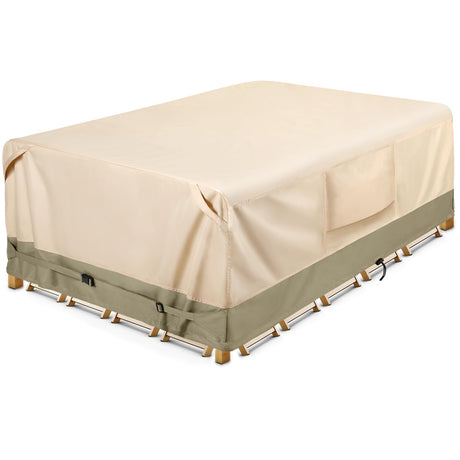 COSFLY Waterproof Patio Furniture Set Covers Durable, Outdoor Table and Chair Covers Rectangular Large - Fits up to 108L x 82W x 28H inches COSFLY