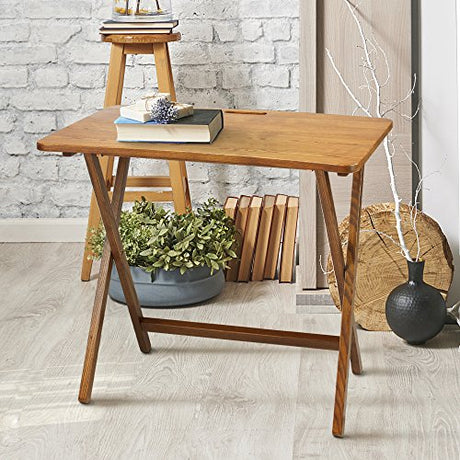 American Trails Presto Products Company Arizona Folding Table with Solid Red Oak,Warm Brown American Trails
