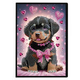 Puppy 5D Diamond Painting Notebook Art Kits for Adults Beginners Diamond Painting Sketchbook Dots Art Journal with Lined Pages Accessories Gift Box A5 Leather Crafts Projects Generic