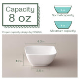 DOWAN Ramekins 8 oz Oven Safe, Creme Brulee Ramekins, White Dessert Bowls, Small Serving Bowls, Porcelain Ramekins for Sauce, Souffle, Dipping, Pudding, Custard Cups, Set of 6 DOWAN