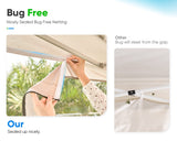 Quictent 8'x8' Pop up Canopy Tent with Netting, Outdoor Instant Portable Gazebo Easy up Screen House Room Tent -Fully Sealed, Waterproof & Roller Bag Included (Tan) Quictent