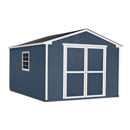 Handy Home Products Charleston Value Gable 10x16 Do-It-Yourself Wooden Storage Shed with Floor - WoodArtSupply