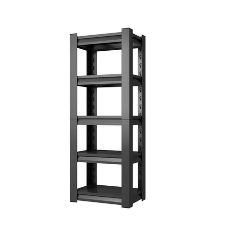 CRPDY 63" H Garage Shelving Unit 1500LBS Heavy Duty Storage Shelves Adjustable 5 Tier Metal Shelving for Industrial Garage Basement School Warehouse, 15.7" D x 23.6" W x 63" H, Black CRPDY