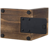 MyGift Rustic Burnt Wood Decorative Bookends for Heavy Books with Matte Black Metal Wire Basket Pencil Cup and Office Supplies Storage Baskets, 1-Pair MyGift