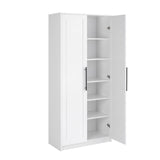 Elite Premium Tall Storage Cabinet by Prepac - White, 72" H, 5 Shelves, Versatile Kitchen & Bathroom Use Prepac