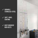 Coldcreek Outfitters Universal Fishing Rod Rack, Fishing Gear, Fishing Accessories, Rod Holder, Pole Storage, Wall Mount, Cieling Mount, 24" L x 3" W x 3" H Coldcreek Outfitters