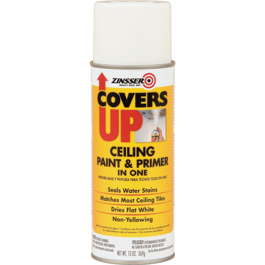 Zinnser 03688 Covers Up Stain Sealing Ceiling Paint, White