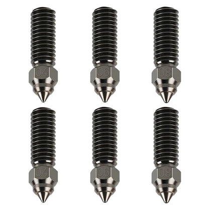 HysiPrui 3D Printer K1 Max Upgrade Extruder Hotend Nozzle Kit - Included 2pcs 0.4mm + 2pcs 0.6mm + 2pcs 0.8mm Hardened Steel Nozzles, High Temperature and Wear Resistant for K1/K1 Max/Ender 3 - WoodArtSupply