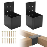 Pehciroe 2Pcs Pergola Brackets Post Top Rafter Brackets Deck Railing Brackets Connectors Pergola Wall Mount Bracket Kit for 4“x4” Wood Posts with Screws Pehciroe