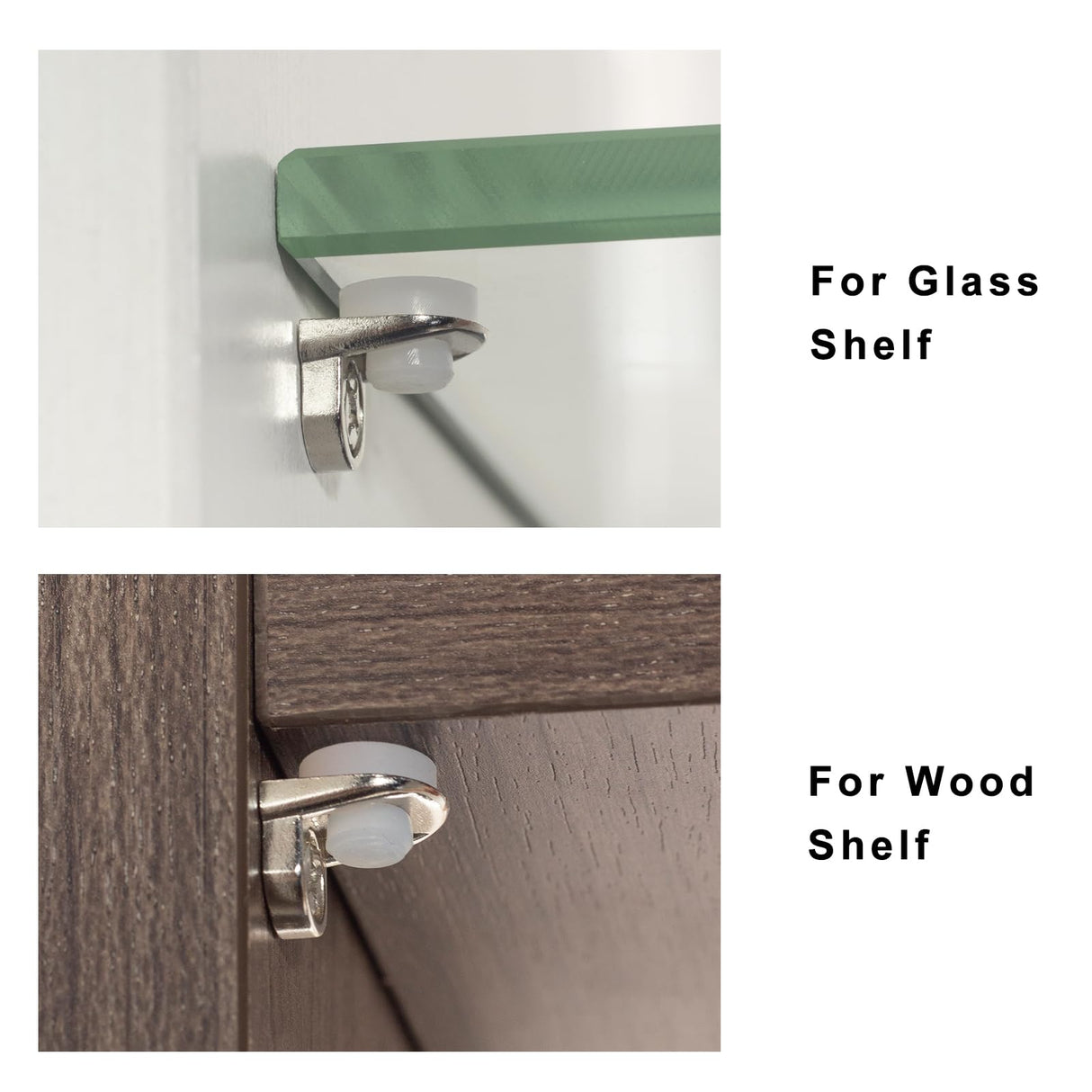 Keenkee 20PCS 1/5 Inch 5mm Metal Shelf Pegs Pins Clips Replacement Kitchen Cabinet Shelves Support Holders for Bookshelf Bookcase Cupboard Adjustable Wood Glass Shelving Hold Nickel keenkee