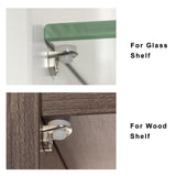 Keenkee 20PCS 1/5 Inch 5mm Metal Shelf Pegs Pins Clips Replacement Kitchen Cabinet Shelves Support Holders for Bookshelf Bookcase Cupboard Adjustable Wood Glass Shelving Hold Nickel keenkee