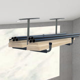 Fpz-bd 16.5 Inch Garage Ceiling Storage Racks,Heavy Duty Overhead Garage Storage Rack for Bike,Pipe,Ladder,Wood(2Pack,Gray,Included Plastic Anchors and Fixing Screws) Fpz-bd