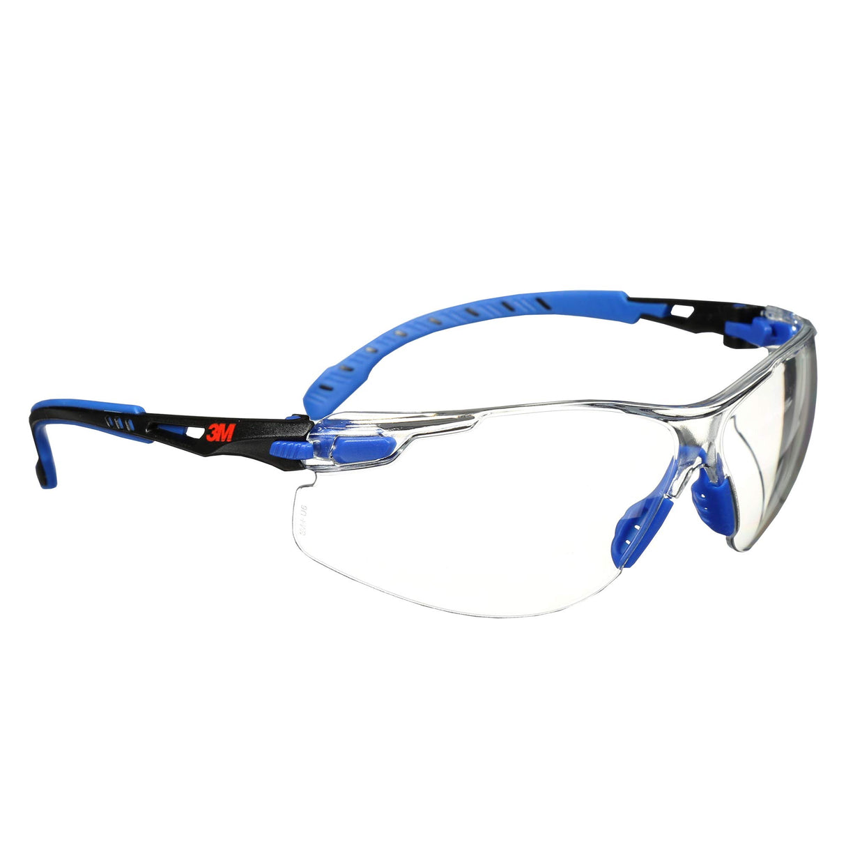3M Safety Glasses Solus 1000 Series ANSI Z87 Scotchgard Anti-Fog Clear Lens Low Profile Blue/Black Frame 3M