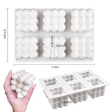 3D Bubble Candle Molds - 6 Cavity Bubble Cube Silicone Mold for Candles Soap Making, Bubble Cake Mold for Baking Dessert Mousse Cake Jelly Ice Cream Actvty