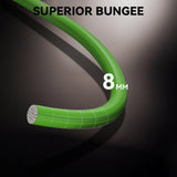 BCAN 560 LBS Soft Land Mini Trampoline, 48" Fitness Trampoline, 1 Sets of Bungees, T Shape Adjustable Foam Handle, Stable, Quiet Exercise Rebounder for Kids Adults Indoor/Garden Workout-48IN-1-GREEN BCAN