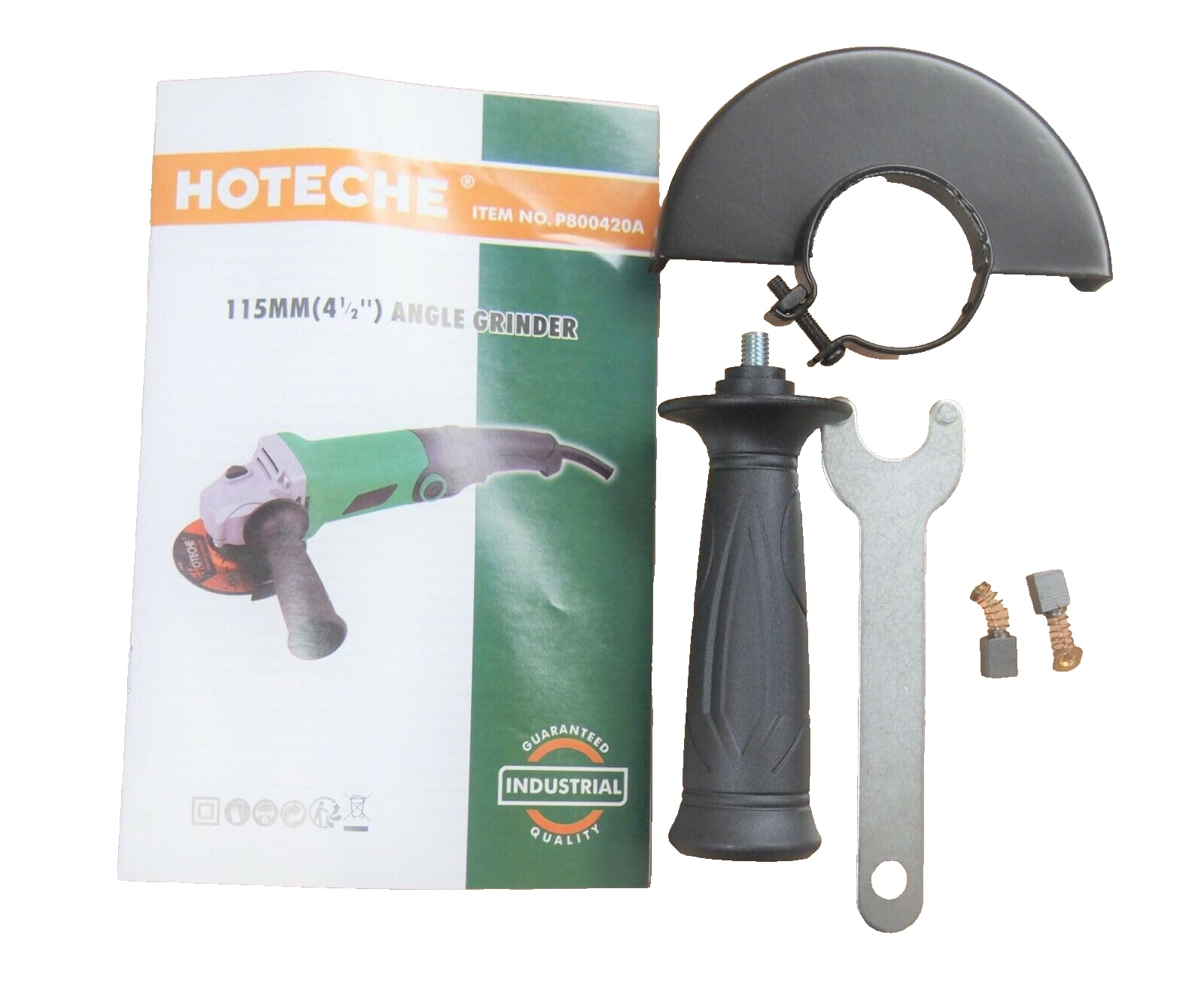 Hoteche 4-1/2" Electric Variable Speed Angle Grinder Trigger Grip Long Handle 950w - WoodArtSupply