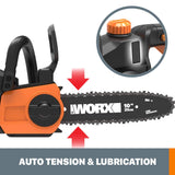 Worx WG323 20V Power Share 10" Cordless Pole/Chain Saw with Auto-Tension (Battery & Charger Included) WORX