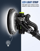 MYTOL Drywall Sander, 7.2A Electric Drywall Sander with Vacuum Dust Collection, LED Light, 6 Variable Speed Digital Display 900-1800RPM, Foldable & Extendable Handle, 9 Sanding Discs&3 Grid Sandpaper MYTOL