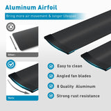 72 lnch lndustrial Smart Celing Fan with Light and Remote Control via WIFI Alexa,Large Celing Fan with 8 Black Aluminum Blades,6 Speed Noiseless DC Motor,Indoor Outdoor Ceiling Fans for Patio Garage Minislak