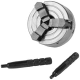 O'SKOOL Three Jaw Lathe Chuck, Self Centering Chuck Hardened Steel Jaws, Self-Centering Wood Turning Chuck with 3/4” x 16TPI Thread for Woodturning O'SKOOL