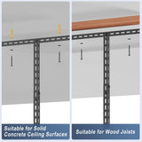 Jusgym 4X8FT Overhead Garage Storage Rack, 22"-48" Height Adjustable Garage Ceiling Storage Racks, Heavy Duty Metal Overhead Storage Organizer System, 750LBS Weight Capacity Jusgym