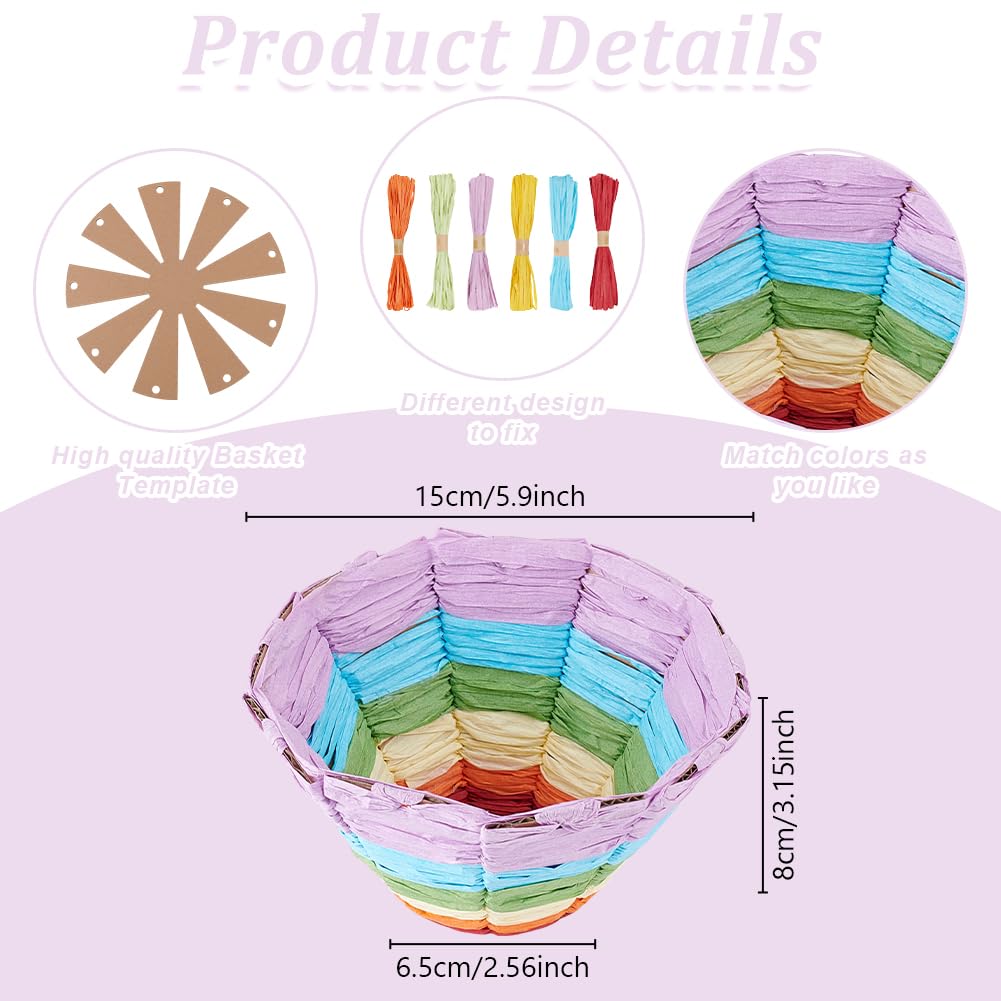 FREEBLOSS 9 Set Woven Basket Kit Woven Easter Basket Kit DIY Woven Basket Set Wicker Basket Kit for Beginners Basket Making Kit with Basket Weaving Supplies Basket Weaving Kits FREEBLOSS