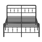 EMODA 16 Inch King Bed Frame with Headboard and Footboard, Heavy Duty King Size Metal Bed Frame, No Box Spring Needed, Easy Assembly EMODA
