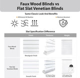 DEZ FURNISHINGS Cordless 2" Flat Slat Venetian Blind, 31" W x 60" H, White DEZ FURNISHINGS