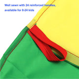 AMYESE 20ft Rainbow Parachute for Outdoor Party Games, Kids Play Parachute Group Cooperative Team Game Toys, Family Get-Together Entertainment AMYESE