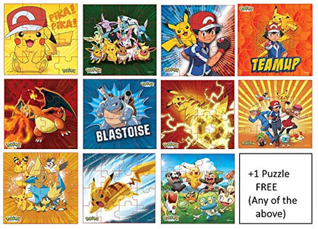 Pokemon Style Characters Jigsaw Puzzle, Pack of 12, Total 192 Pieces Myesha