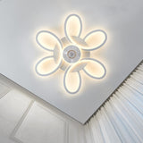 SIJINCHEN Ceiling Fans with Lights and Remote, 25 Inch Modern Low Profile Flush Mount Ceiling Fan, Dimmable LED Ceiling Light Fixture, Small Ceiling Fans for Bedroom, Kitchen, Indoor-White SIJINCHEN