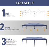 Outvita 10x20ft Ez Pop Up Outdoor Canopy Tent, Portable Commercial Instant Tent with Carry Bag for Party Wedding Birthday BBQ Events Outvita