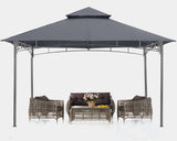ABCCANOPY Gazebos for Patios 10x10 - Outdoor Steel Frame Gazebo for Lawn Backyard Garden Deck (Dark Gray) ABCCANOPY