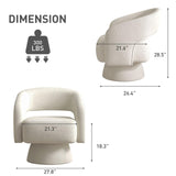 Bonzy Home Swivel Barrel Chair, Set of 2 Velvet Accent Armchair 360 Degree Swivel Club Chair for Living Room Bedroom Reception Room, Beige Bonzy Home